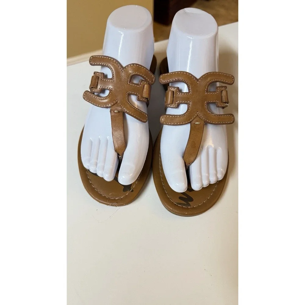 Sam Edelman‎ Carter Brown Slip On Thong Leather Women's Sandals Size 7